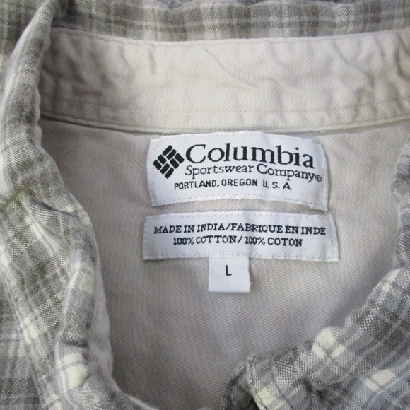 Columbia Plaid Casual Oxford Shirt - Picture 4 of 4